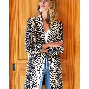 NWT Emerson Fry Wingtip Coat in Leopard - Size 8